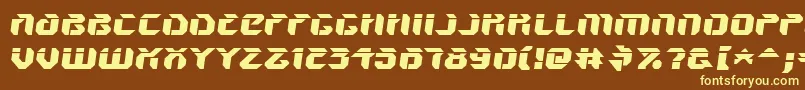 Шрифт V5AmponSlanted – жёлтые шрифты на коричневом фоне