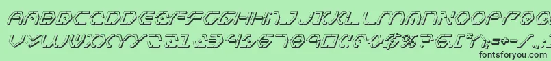 フォントZetasentry3Di – 緑の背景に黒い文字