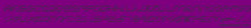 Fonte Zetasentry3Di – fontes pretas em um fundo violeta