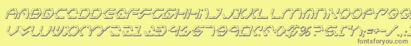 Шрифт Zetasentry3Di – серые шрифты на жёлтом фоне