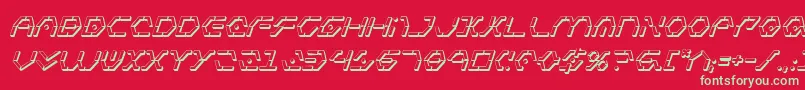 Zetasentry3Di Font – Green Fonts on Red Background