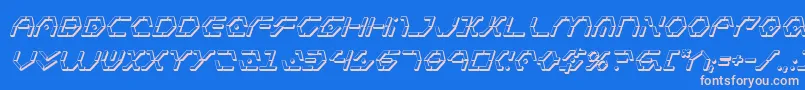 Zetasentry3Di-fontti – vaaleanpunaiset fontit sinisellä taustalla