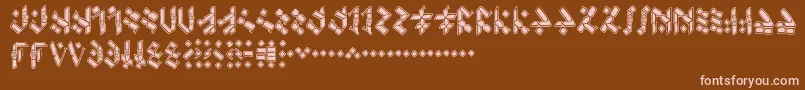 TemphisKnotwork Font – Pink Fonts on Brown Background