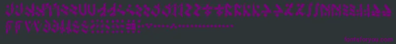 Шрифт TemphisKnotwork – фиолетовые шрифты на чёрном фоне