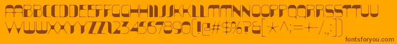 KraitSolid-Schriftart – Braune Schriften auf orangefarbenem Hintergrund