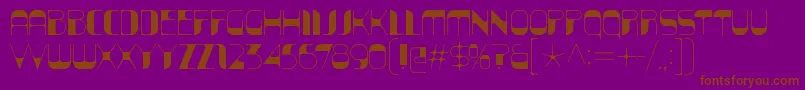 KraitSolid-Schriftart – Braune Schriften auf violettem Hintergrund