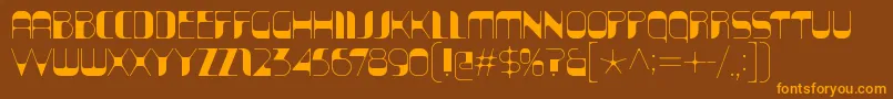 KraitSolid Font – Orange Fonts on Brown Background