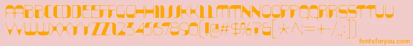 KraitSolid-Schriftart – Orangefarbene Schriften auf rosa Hintergrund