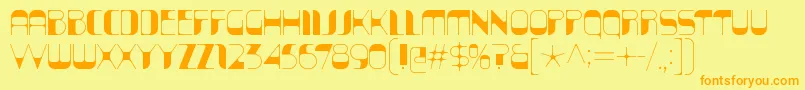 KraitSolid Font – Orange Fonts on Yellow Background