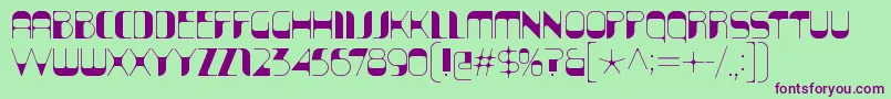 KraitSolid Font – Purple Fonts on Green Background