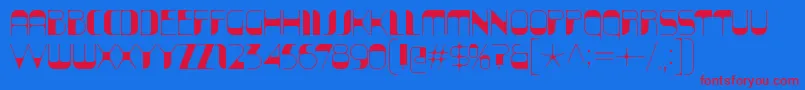 KraitSolid-Schriftart – Rote Schriften auf blauem Hintergrund