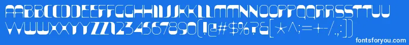 KraitSolid-Schriftart – Weiße Schriften auf blauem Hintergrund