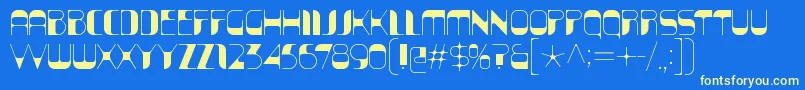 KraitSolid-Schriftart – Gelbe Schriften auf blauem Hintergrund