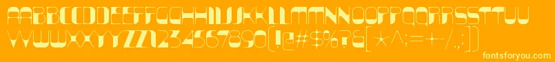 KraitSolid-Schriftart – Gelbe Schriften auf orangefarbenem Hintergrund