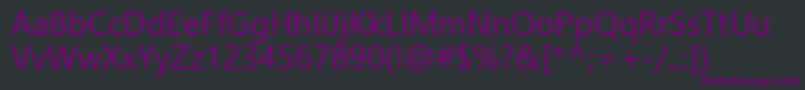 フォントNirmalaUi – 黒い背景に紫のフォント