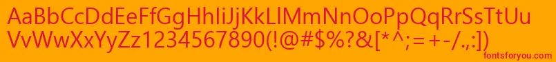NirmalaUi Font – Red Fonts on Orange Background