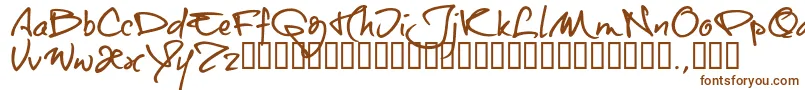 Шрифт Otttrial – коричневые шрифты на белом фоне