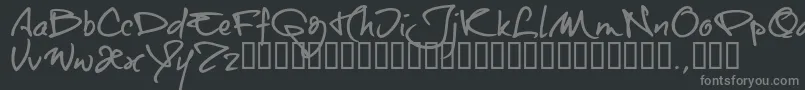 Otttrial-Schriftart – Graue Schriften auf schwarzem Hintergrund