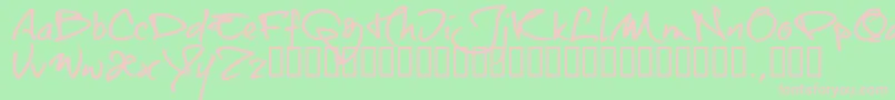 Otttrial Font – Pink Fonts on Green Background