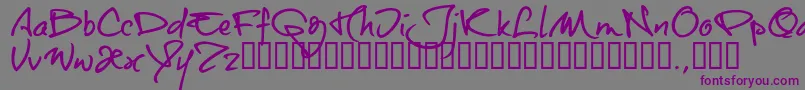 Otttrial Font – Purple Fonts on Gray Background