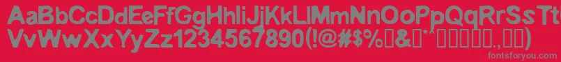 Embro Font – Gray Fonts on Red Background