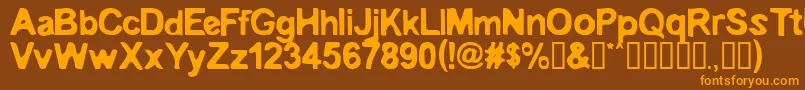 Police Embro – polices orange sur fond brun