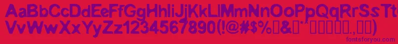 Embro Font – Purple Fonts on Red Background
