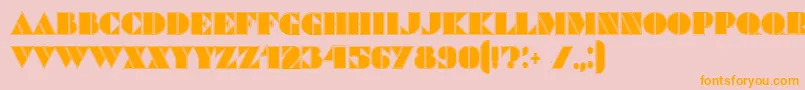 CommandersOutlined Font – Orange Fonts on Pink Background