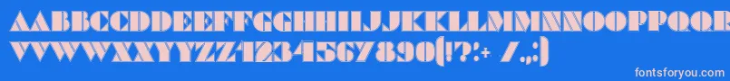 CommandersOutlined Font – Pink Fonts on Blue Background