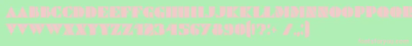 CommandersOutlined Font – Pink Fonts on Green Background