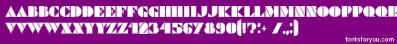 CommandersOutlined Font – White Fonts on Purple Background