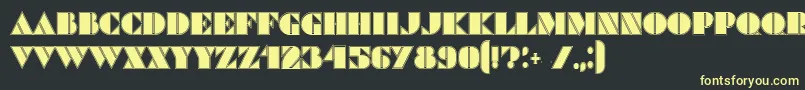 CommandersOutlined Font – Yellow Fonts on Black Background