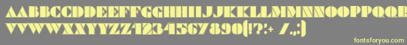 CommandersOutlined Font – Yellow Fonts on Gray Background