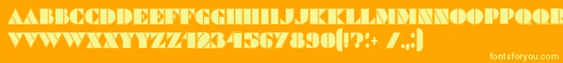 CommandersOutlined Font – Yellow Fonts on Orange Background