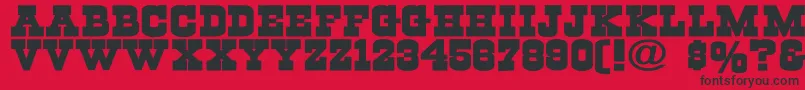Cowboys Font – Black Fonts on Red Background