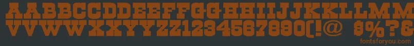 Lisätietoja Cowboys-fontista Cowboys-fontti – ruskeat fontit mustalla taustalla