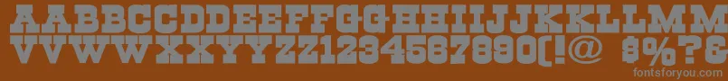 Cowboys Font – Gray Fonts on Brown Background