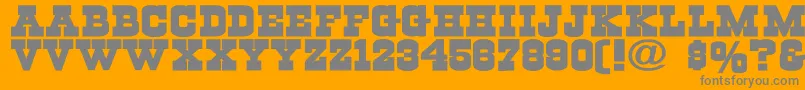 フォントCowboys – オレンジの背景に灰色の文字