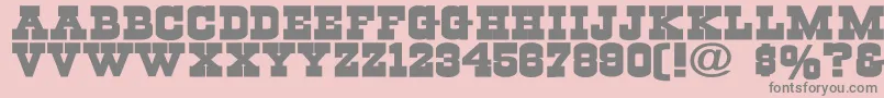 Cowboysフォントについての詳細 フォントCowboys – ピンクの背景に灰色の文字