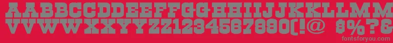 Cowboys Font – Gray Fonts on Red Background