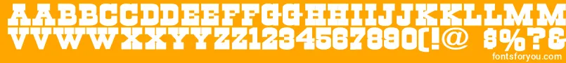 Cowboys Font – White Fonts on Orange Background