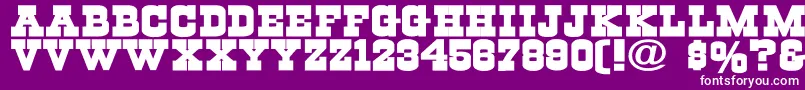 Cowboys Font – White Fonts on Purple Background