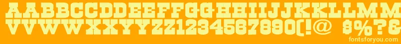 Cowboys Font – Yellow Fonts on Orange Background