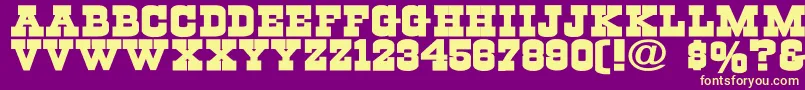 Cowboys Font – Yellow Fonts on Purple Background