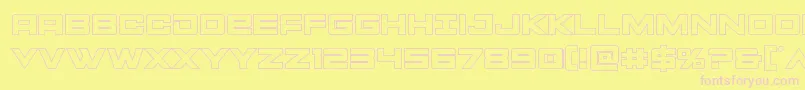 Montrocout-fontti – vaaleanpunaiset fontit keltaisella taustalla