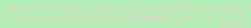 LuckyTypewriter Font – Pink Fonts on Green Background