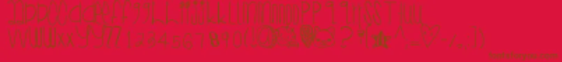 Sugarcone Font – Brown Fonts on Red Background