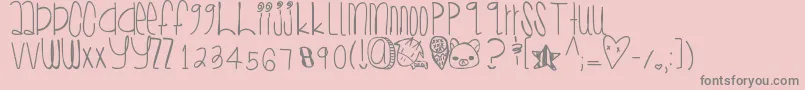 Sugarcone Font – Gray Fonts on Pink Background