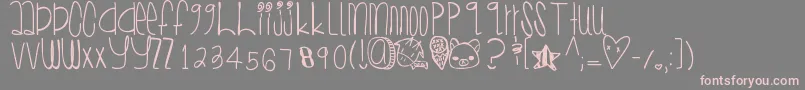 Sugarcone Font – Pink Fonts on Gray Background