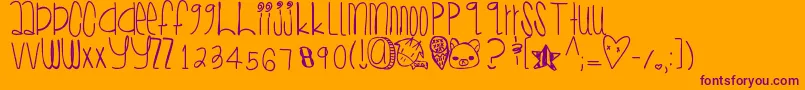 Sugarcone Font – Purple Fonts on Orange Background